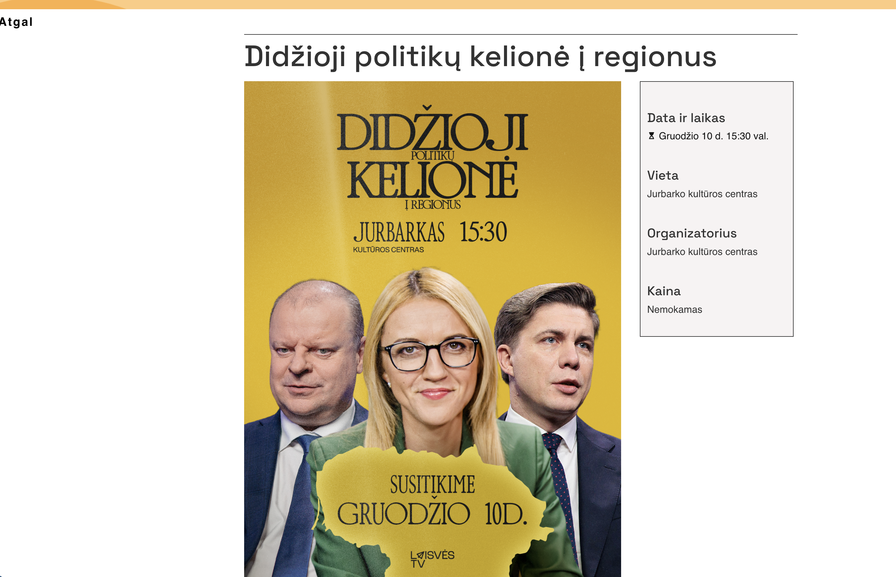 Renginių kalendoriaus vaizdas 2